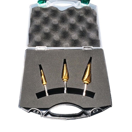 Drillco 3PC STEP DRILL SET TIN - No 1, No 2, No 3 895SET